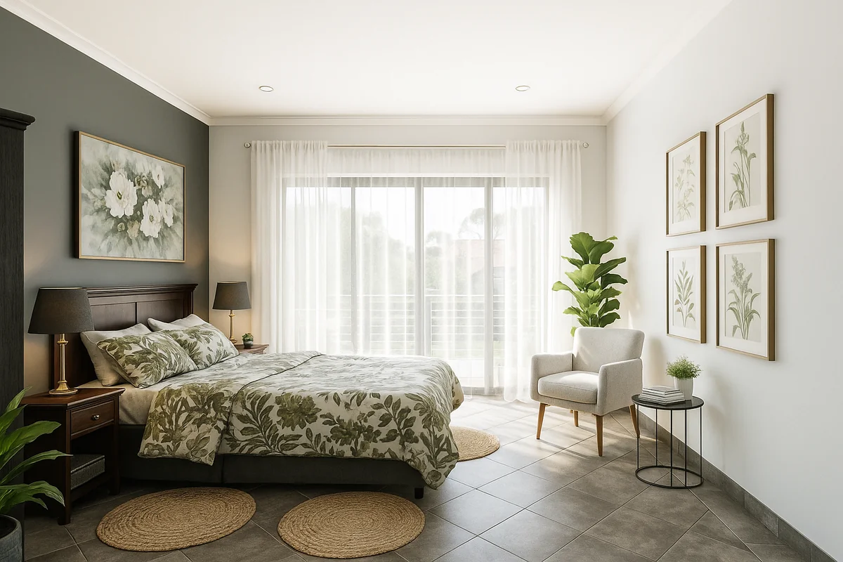 Modern room after AI-enhanced interior design